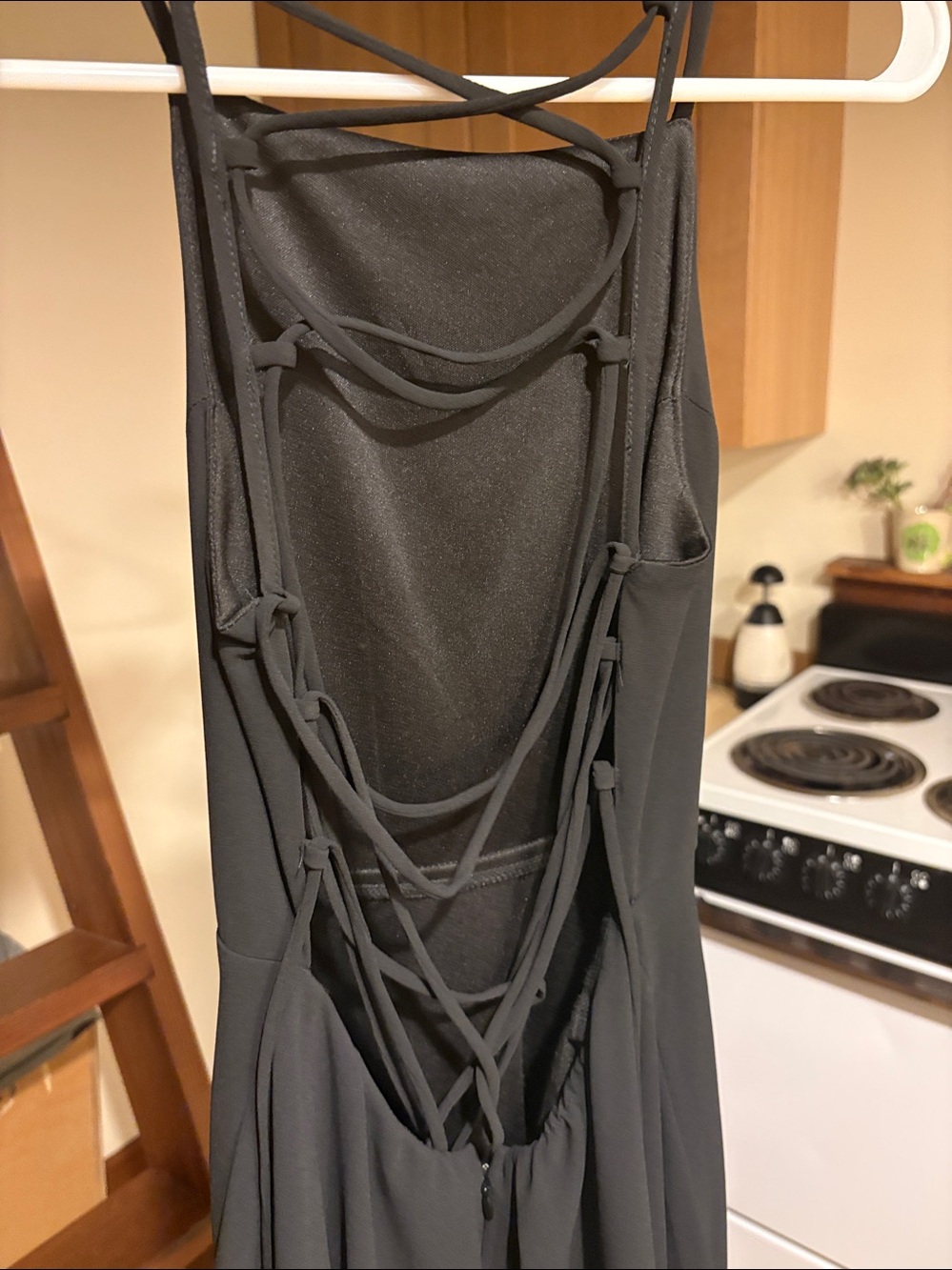 Lulu’s Black Strappy Back Slip Dress - Women's